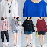 Modern o neck Batwing Sleeve chiffon For Women boutique Wardrobes burgundy Love tops Summer - SooLinen