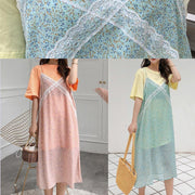 Modern sleeveless chiffon clothes Women Photography green Maxi Dress summer - SooLinen