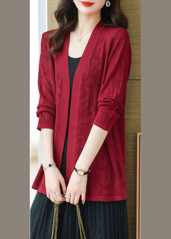 Mulberry Hollow Out Cozy Knit Cardigans Summer
