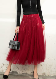 Mulberry Tulle Skirt Sequins Exra Large Hem Spring