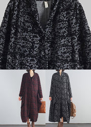Mulberry V Neck Print Button Trench Coats Fall