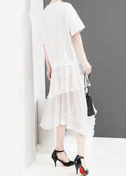 Muchiffon dress long Korea Fashion Casual Solid Color - SooLinen