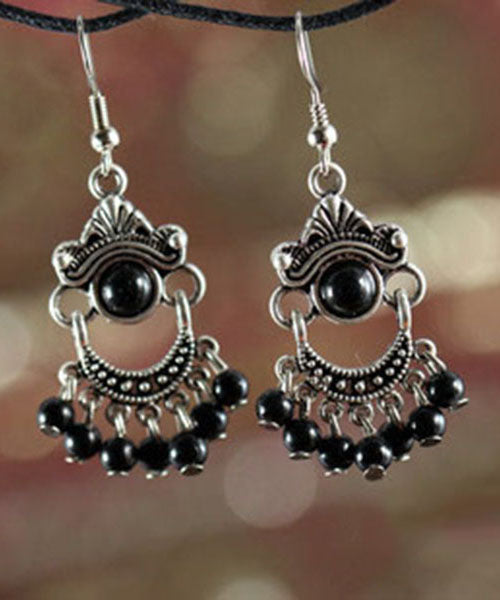 Ohrringe im nationalen Stil aus feinem Türkis-Silber
