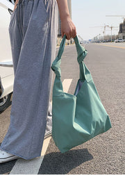 Natural Green Solid nylon Satchel Handbag