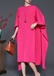Natural Rose Oversized Cotton Party Dress Cloak Sleeves