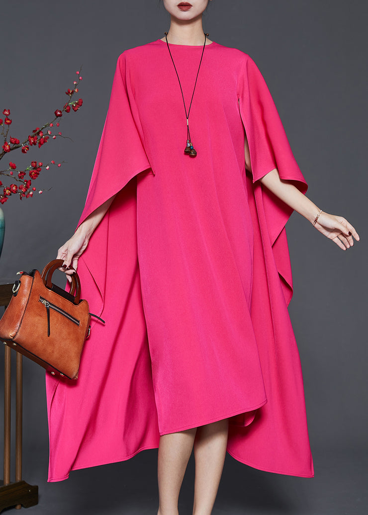 Natural Rose Oversized Cotton Party Dress Cloak Sleeves