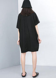 Natural cotton clothes Fine Summer Round Neck Half Sleeve Fashion Dress - SooLinen
