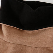Natural cotton linen tops women Fine high neck Inspiration khaki silhouette top patchwork