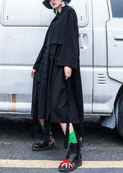 Natural tassel cotton dresses design black Dresses shirt Dress fall - SooLinen