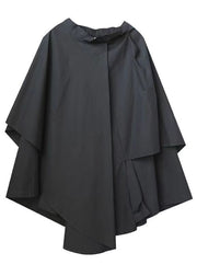New Black Asymmetrical High Waist Patchwork Cotton Pants Skirt Fall