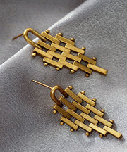 New Boutique Luxury Gold Geometric Stud Earrings