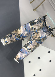 New Chinese Feng Shui Ink Printed Versatile Jeans Autumn