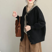 New Fshion Black And Chocolate Vintage Button Down Short Coat For Women