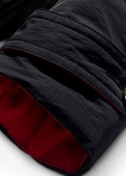 New Loose fitting winter jacket hooded winter outwear black drawstring goose Down coat - SooLinen
