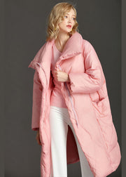 New Pink PeterPan Collar Pockets zippered Winter Duck Down Coat