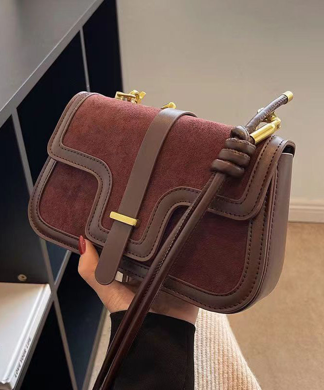 New Retro Brown Versatile Suede Messenger Bag