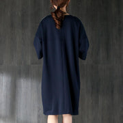 Neues Kniekleid aus Baumwolle in Übergröße Kleidung aus Baumwolle mit kurzen Ärmeln für Damen