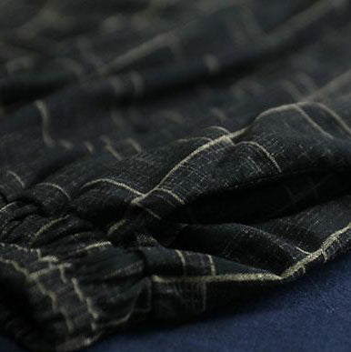 New cotton tops plus size Casual Short Sleeve Plaid Cotton Summer Suits