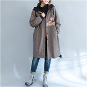 New khaki prints women parka casual hooded warm winter coat fine thick winter coats