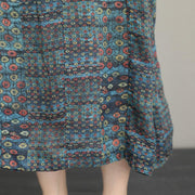 New prints silk linen caftans plus size o neck gown women short sleeve kaftans