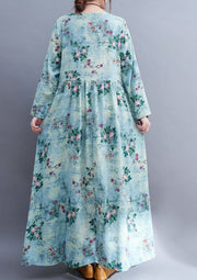 Plus Size Retro Floral Printed Dress Summer