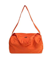 Orange Messenger Bag Nylon Oversize Patchwork Zippered