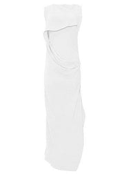 Organic Apricot side open Cotton asymmetrical design Summer Dress - SooLinen