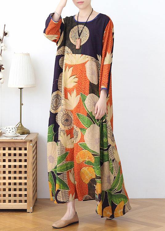 Organic Black Green Print Chiffon Patchwork Summer Dress - SooLinen