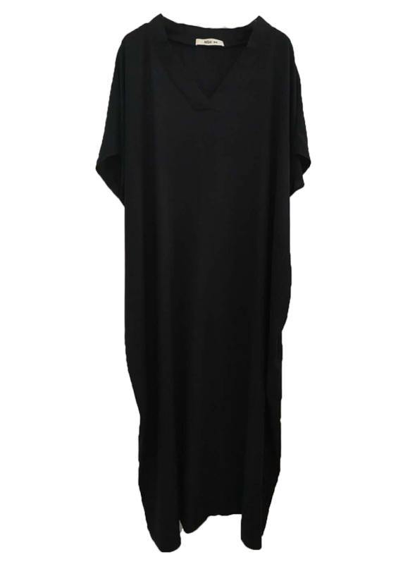 2021 Black Maxi Dress Long Summer Dresses Caftan - SooLinen