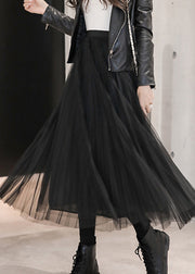 Organic Black fashion Brief Circle Fall Skirt