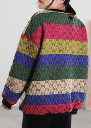 Pullover-Sweatshirt mit O-Ausschnitt in Bio-Farbblockbauweise Winter