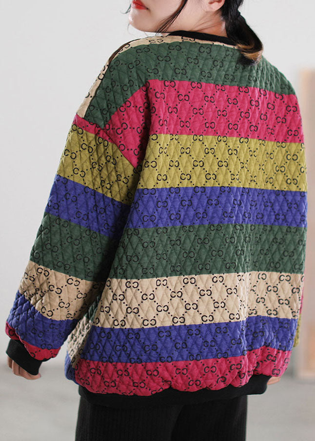 Pullover-Sweatshirt mit O-Ausschnitt in Bio-Farbblockbauweise Winter