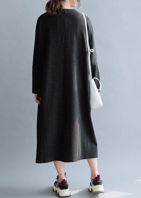 Organic v neck cotton dresses Fashion Ideas black Dresses fall - SooLinen