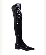Original Design Black Fashion Pointed Toe Knee Boots