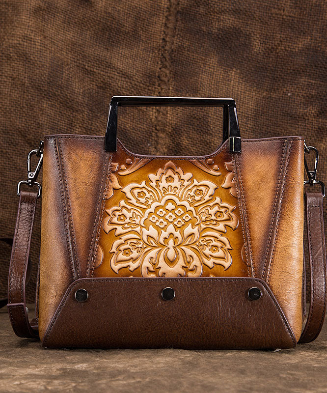 Original Design Black Jacquard Calf Leather Tote Handbag