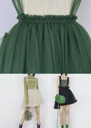 Original Design Hellgrau Asymmetrisches Design Tüll Kleid mit kurzen Trägern Sommer