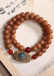 Original Design Natural Caramel Bodhi Root Bracelet