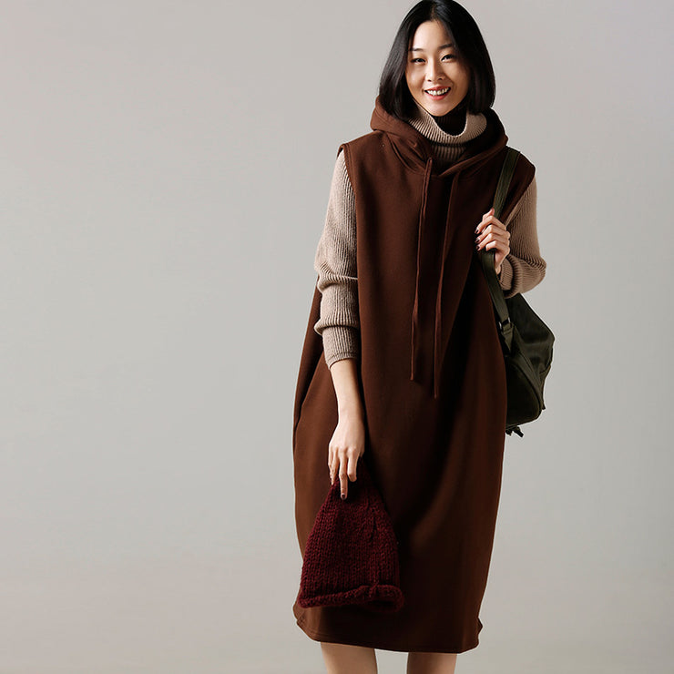 Oversized Sweater dress outfit Beautiful hooded khaki Ugly knitted tops hooded