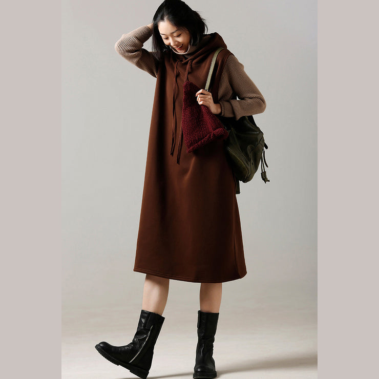 Oversized Sweater dress outfit Beautiful hooded khaki Ugly knitted tops hooded