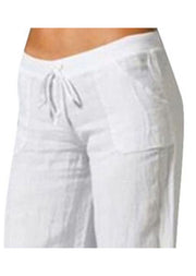 White Linen Pants Women