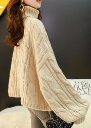 Plus Size Art Khaki cozy Knit Winter Sweater