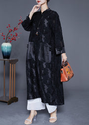 Plus Size Black Oversized Hollow Out Lace UPF 50+ Trench Coats Summer
