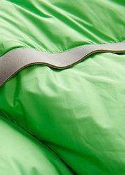 Plus Size Green Peter Pan Collar Patchwork Duck Down Puffers Jackets Winter