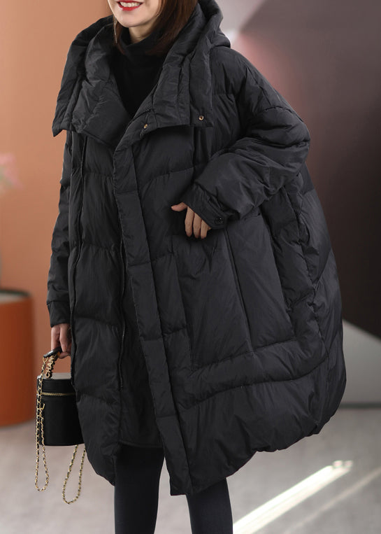Plus Size Khaki Oversized Patchwork Pockets Duck Down Winter Coats