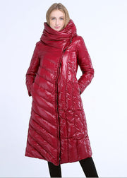 Plus Size Mulberry hooded slim fit Pockets Winter Duck Down Jackets