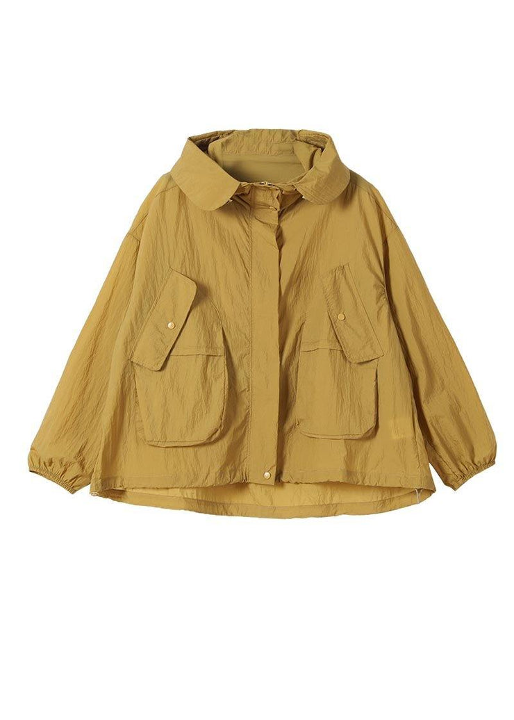 Plus Size White Pocket UPF 50+ Coat Jacket Hoodies Outwear Summer - SooLinen