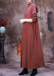Plus Size Women Chocolate slim fit Knit Dress Spring