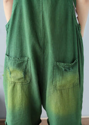Plus Size Hotpants mit grüner Tasche, Jumpsuit Sommer