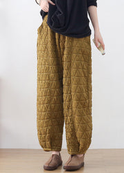 Retro Ginger Pockets Hohe Taille Dicke Baumwolllaternenhose Winter