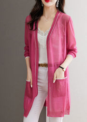 Rose Patchwork Ice Size Knit Cardigans Summer